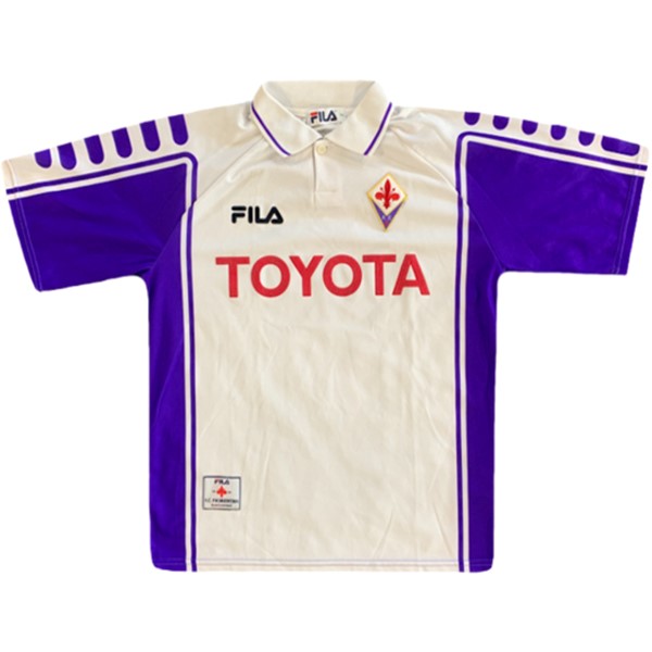 Tailandia Camiseta Fiorentina FILA 2ª Kit Retro 1999 2000 Blanco